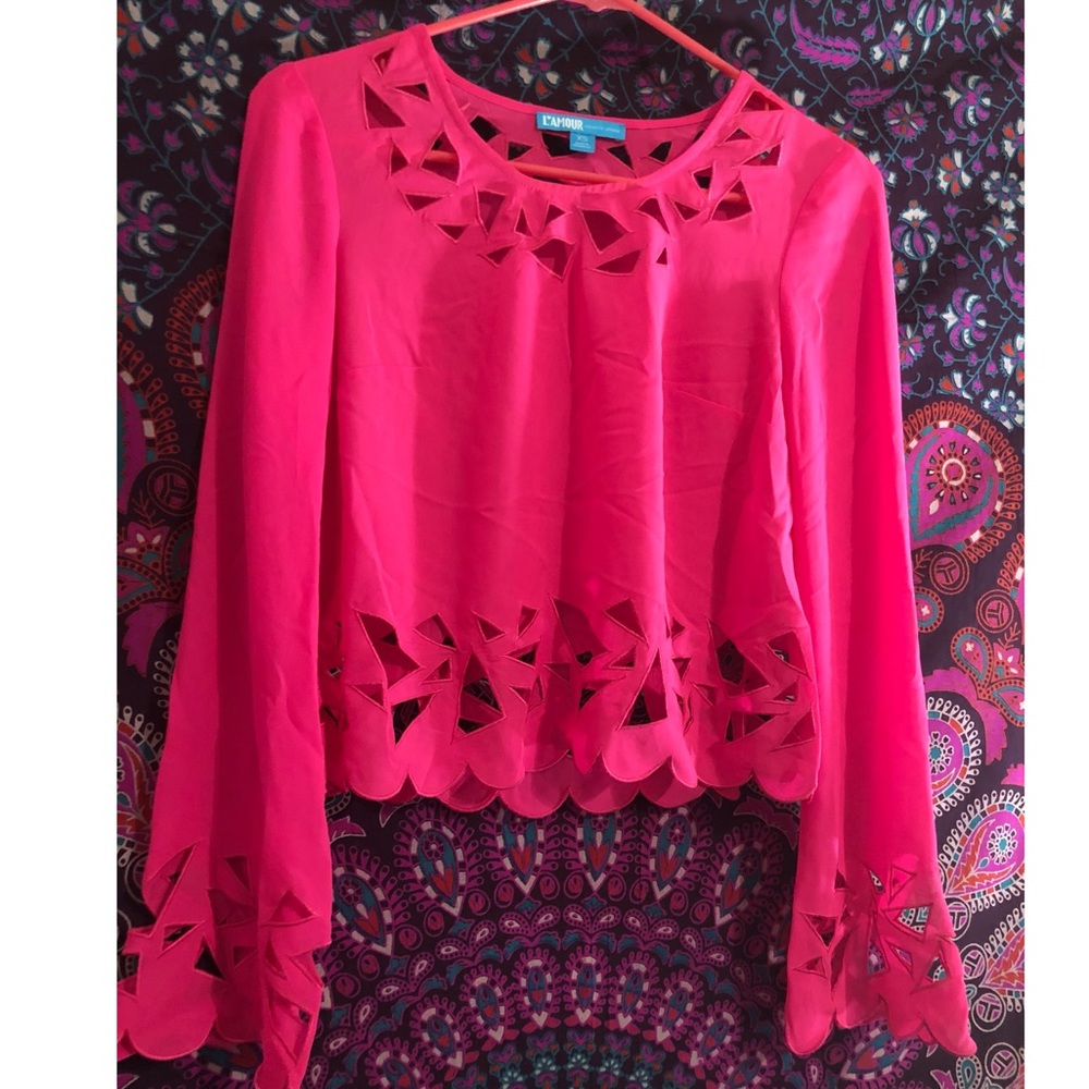 Nanette Lepore Fuchsia Pink Crop Top XS